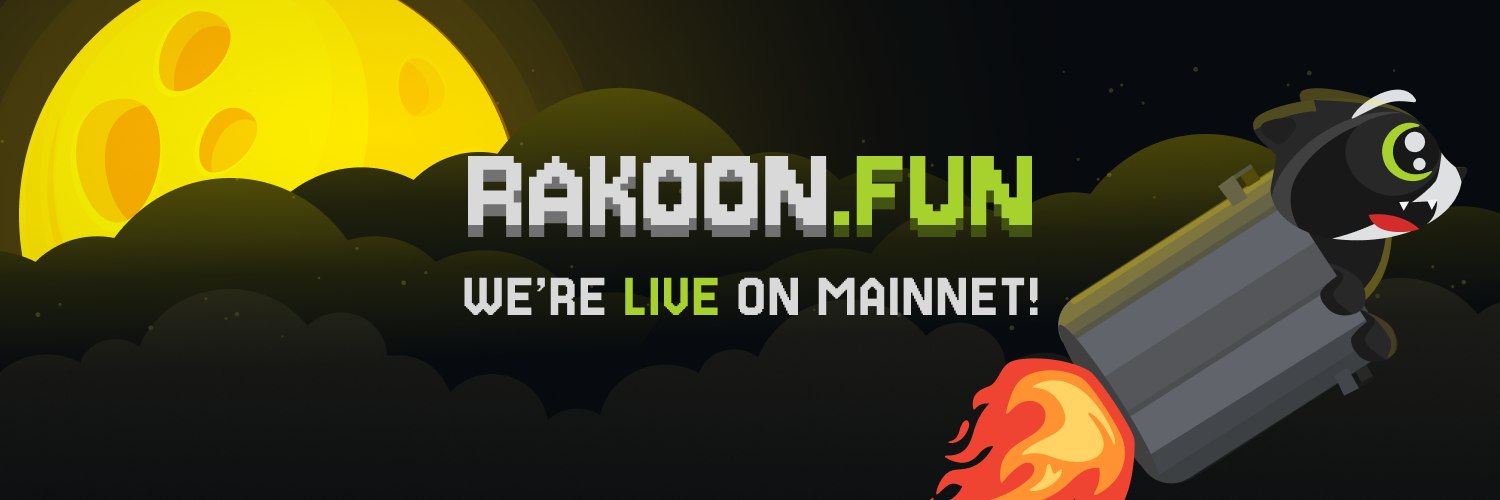 Rakoon.fun Launchpad's banner