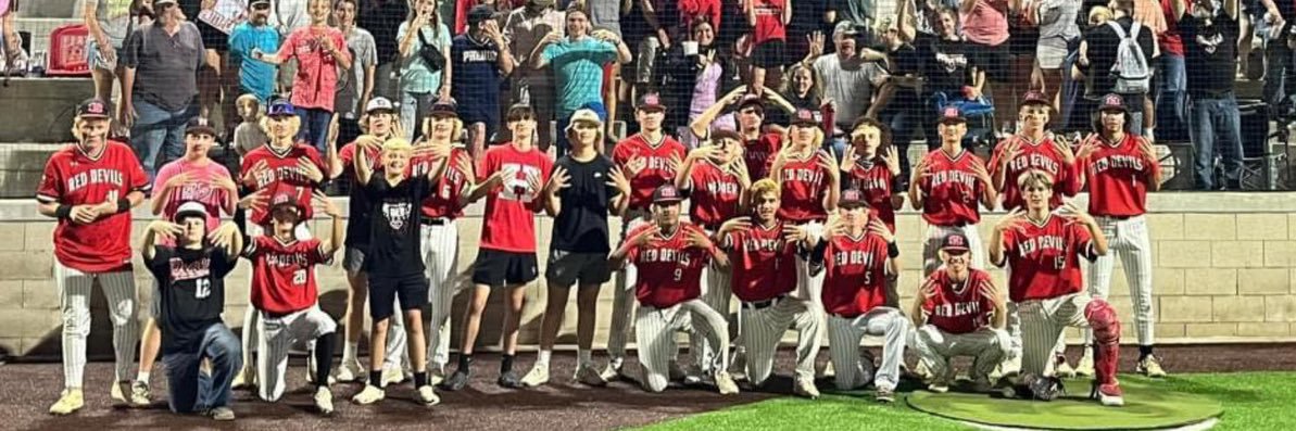 Red Devil Baseball banner