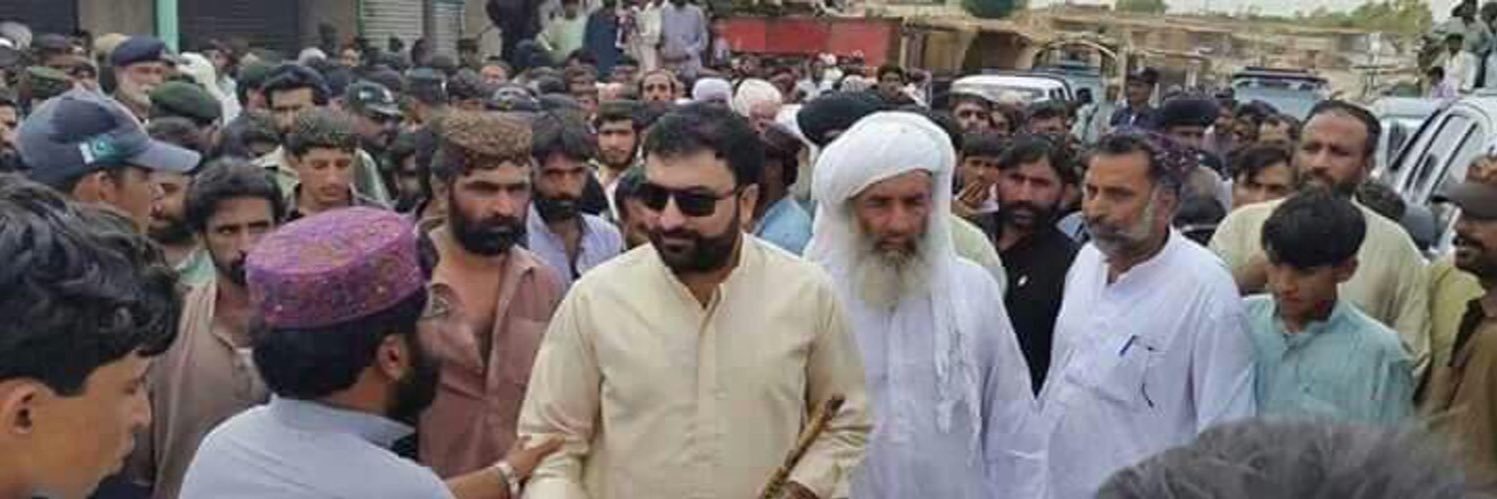 Sarfraz Bugti's banner