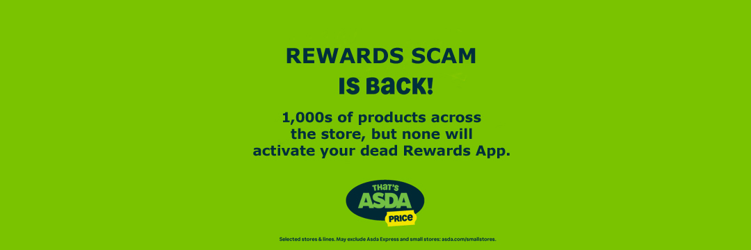 Asda Rewards Scam banner