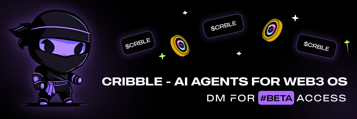 Cribble | AI Agents for Web3 OS banner