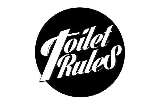 TOILET RULES banner