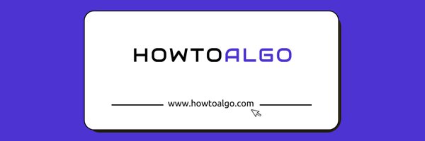 howtoalgo Profile Banner