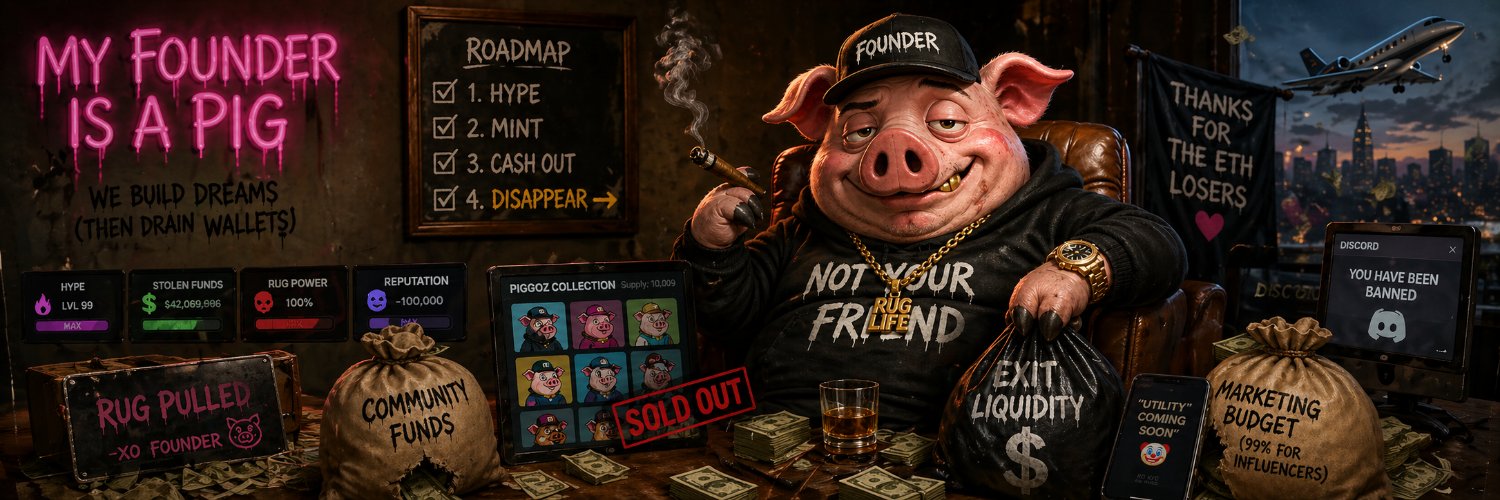 My Founder Is A Pig banner