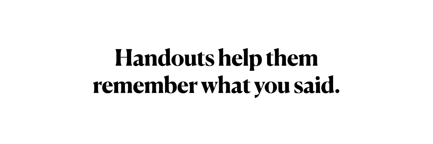 Twitter banner for @Handouts