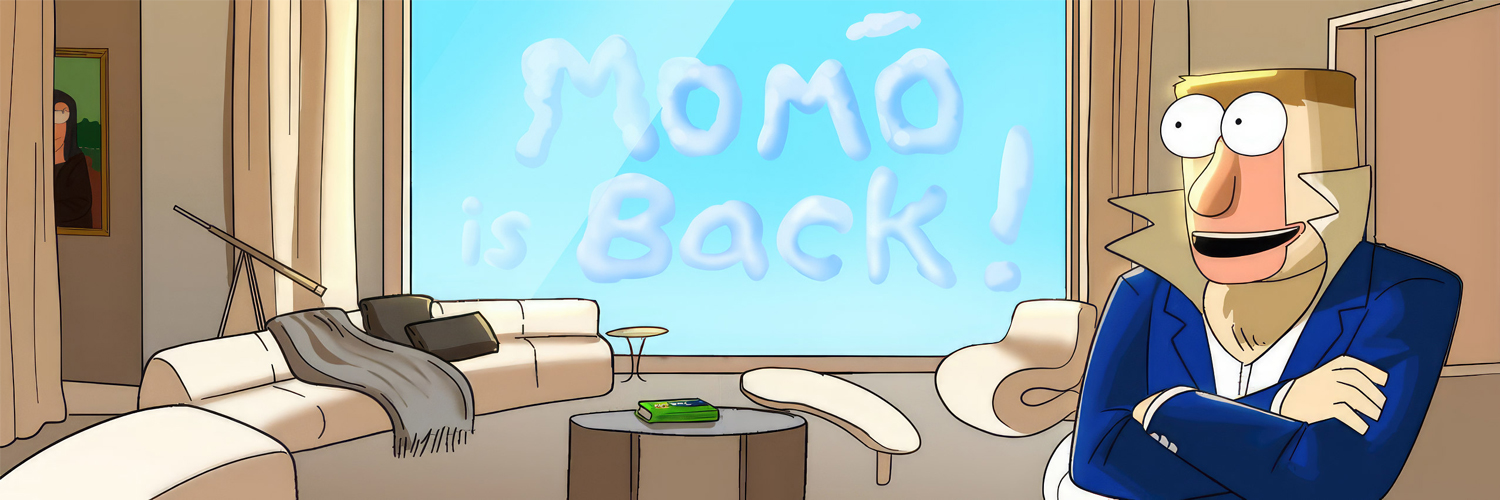 $MOMO is back on $SOL banner