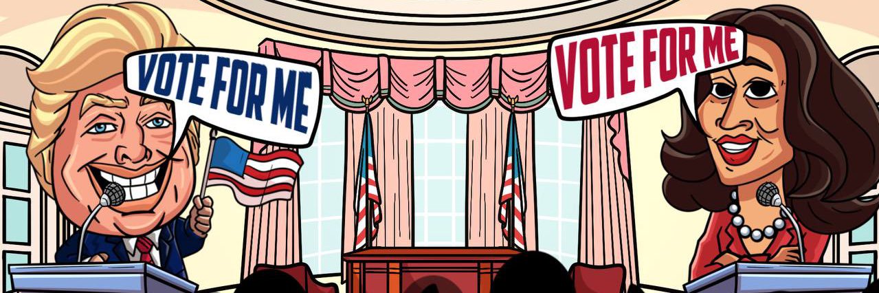 Trump Vs Harris banner