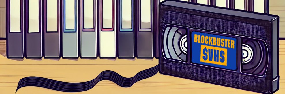 Blockbuster $VHS banner