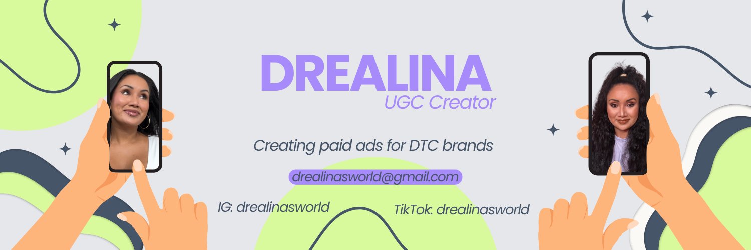DREALINA | Millennial UGC Creator banner