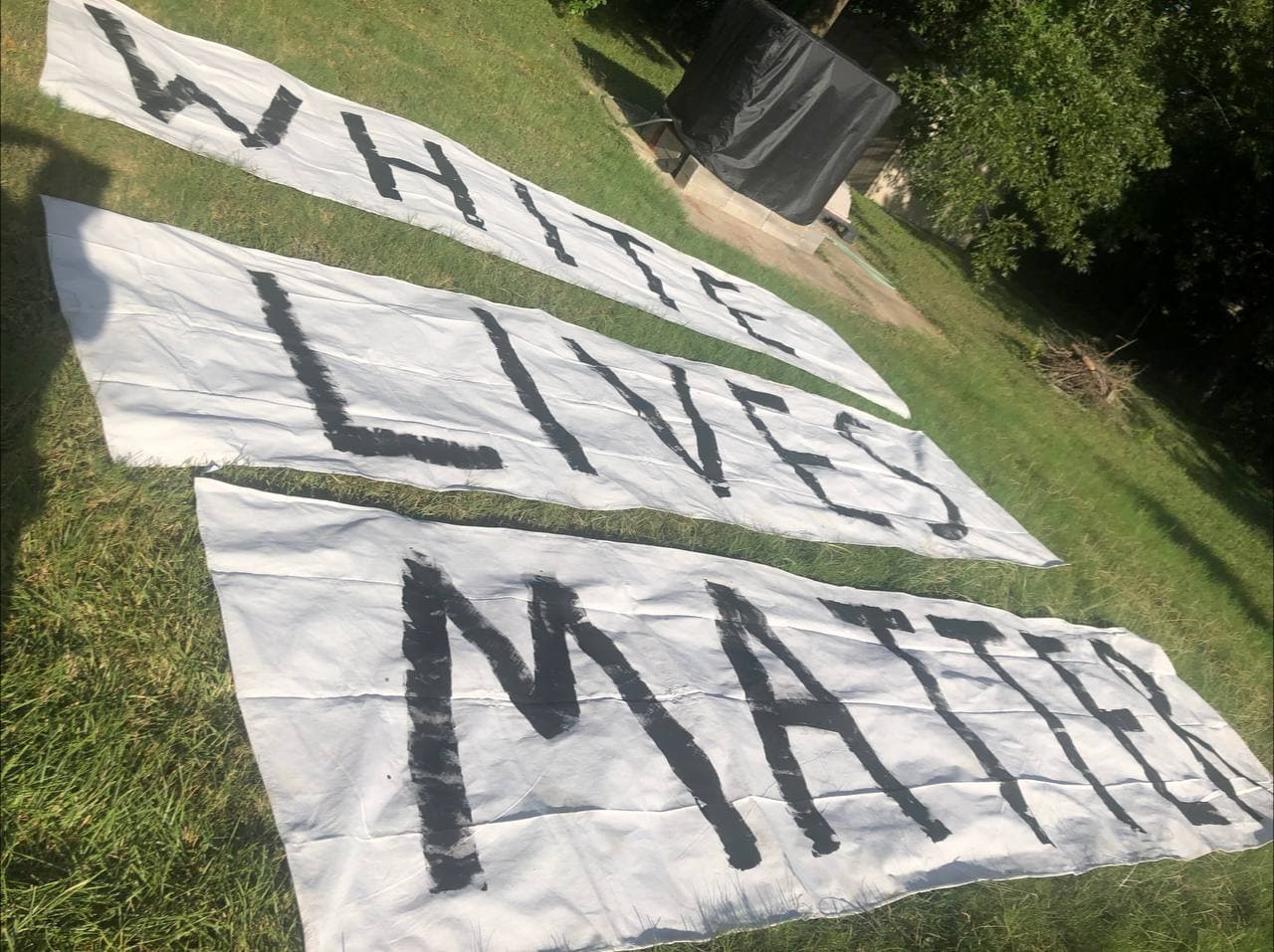 White Lives Matter Initiative's banner