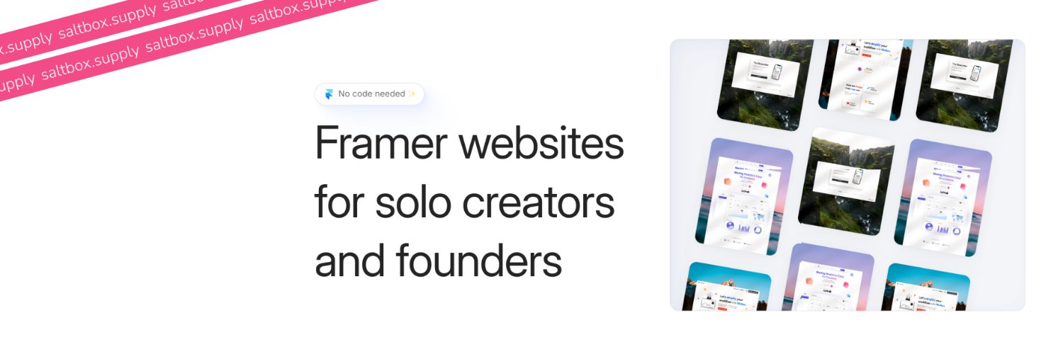 Saltbox | Framer Templates banner