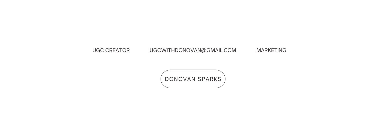 Donovan • UGC Creator banner