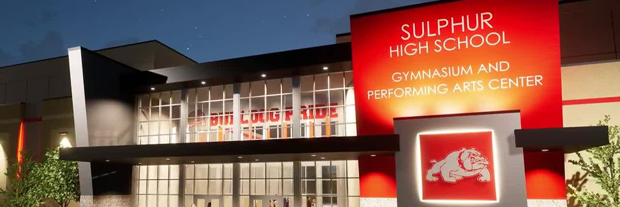Sulphur Bulldog Basketball's banner