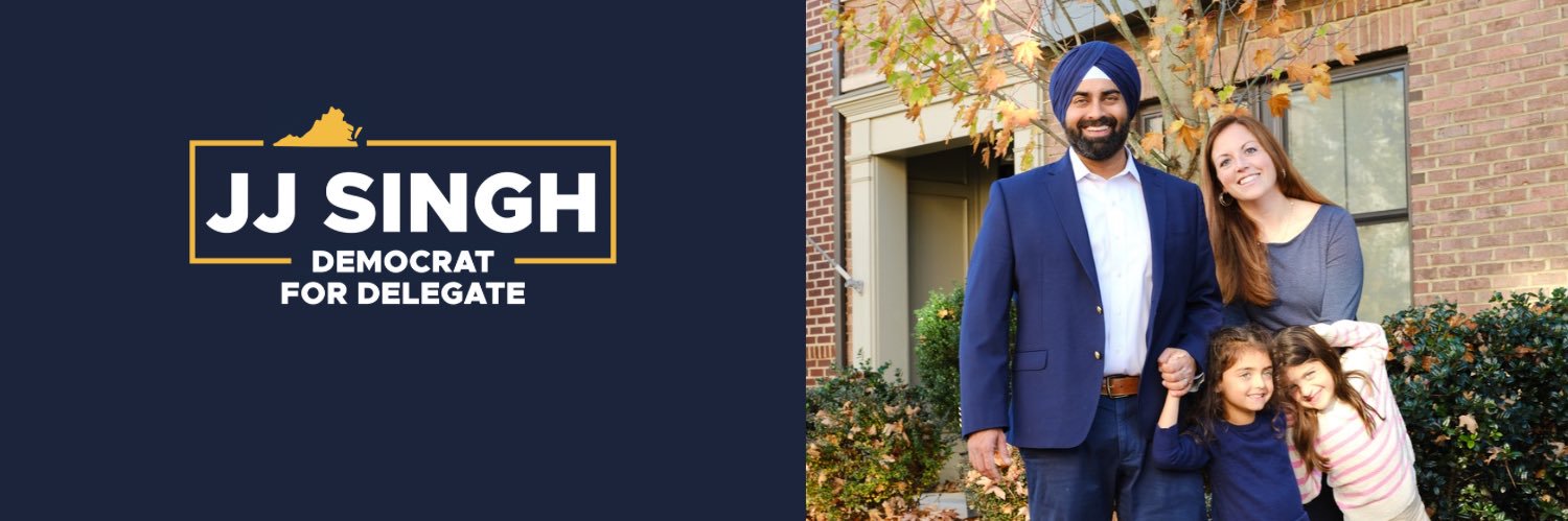 Delegate JJ Singh's banner
