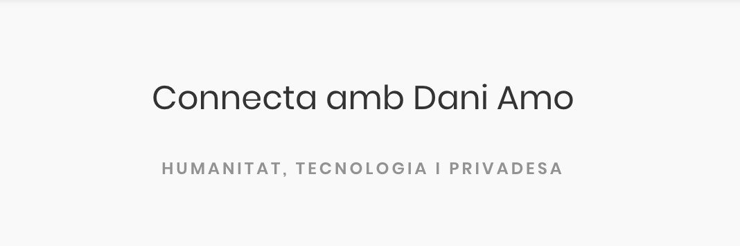 Connecta amb Dani Amo banner