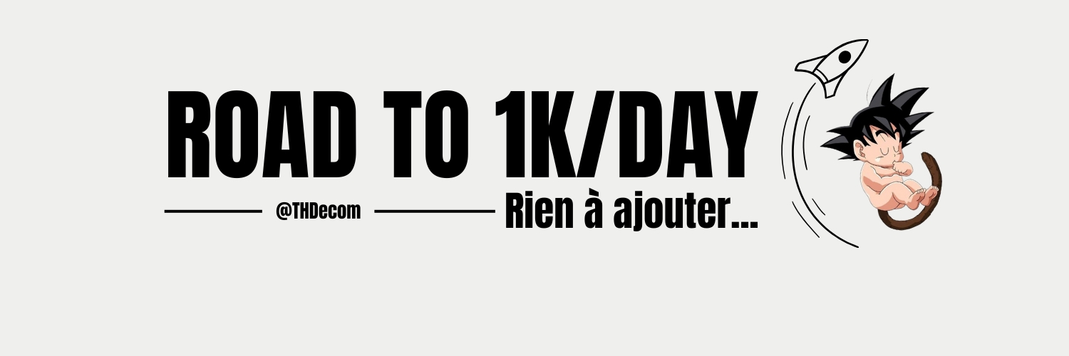 Ecom Organique - De 0 à 1k day 🫡 banner