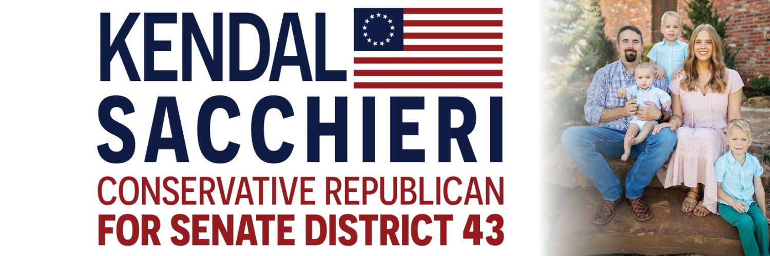 Kendal Sacchieri for Oklahoma State Senate's banner