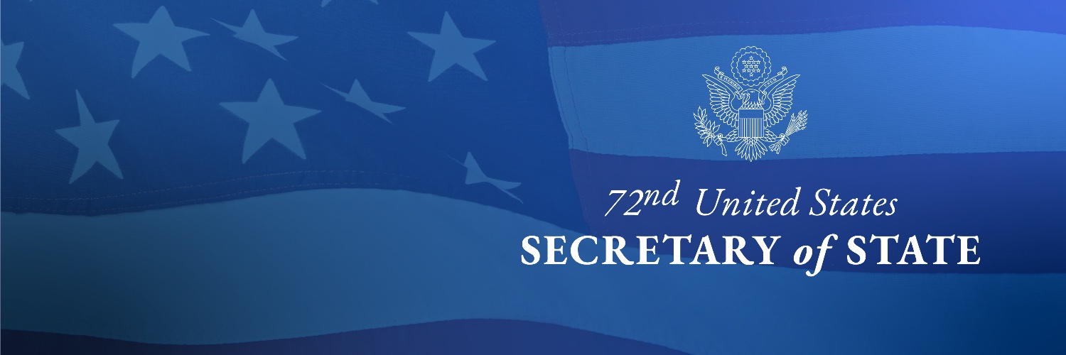 Secretary Marco Rubio's banner