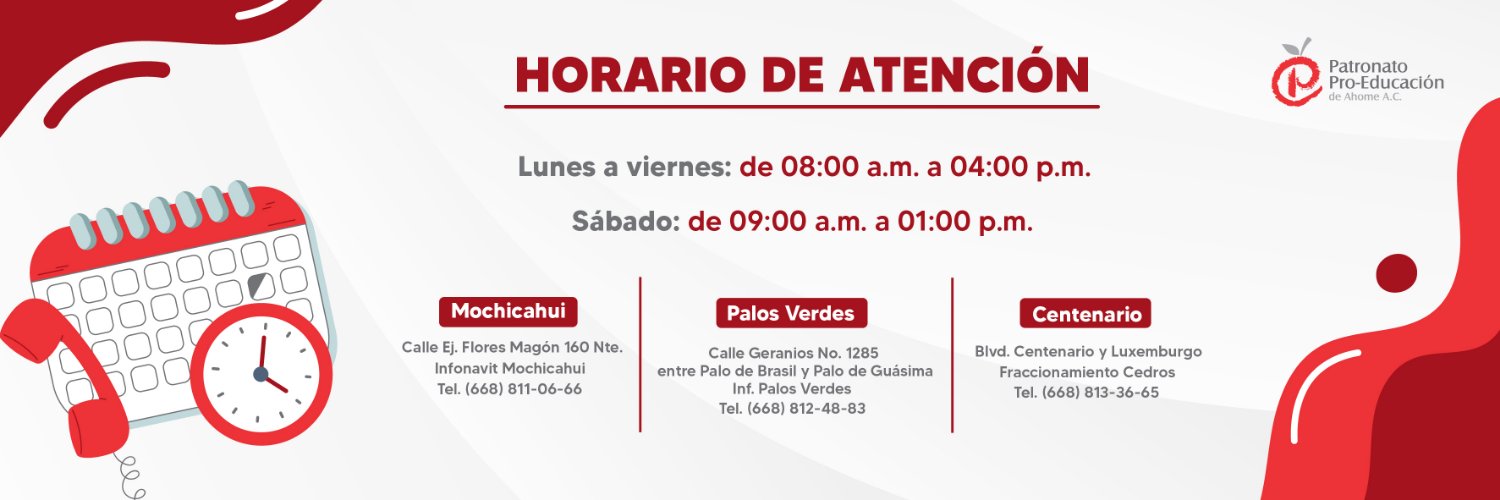 Patronato Pro-Educación de Ahome A.C. banner