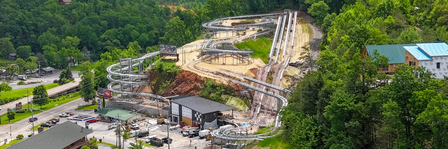 Pigeon Forge Racing Coaster banner