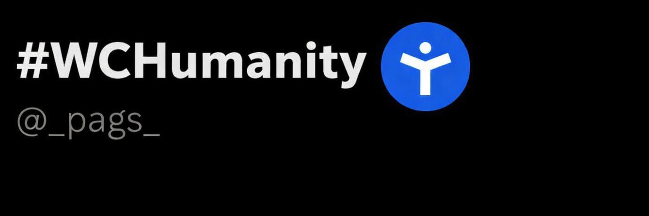 #WCHumanity banner