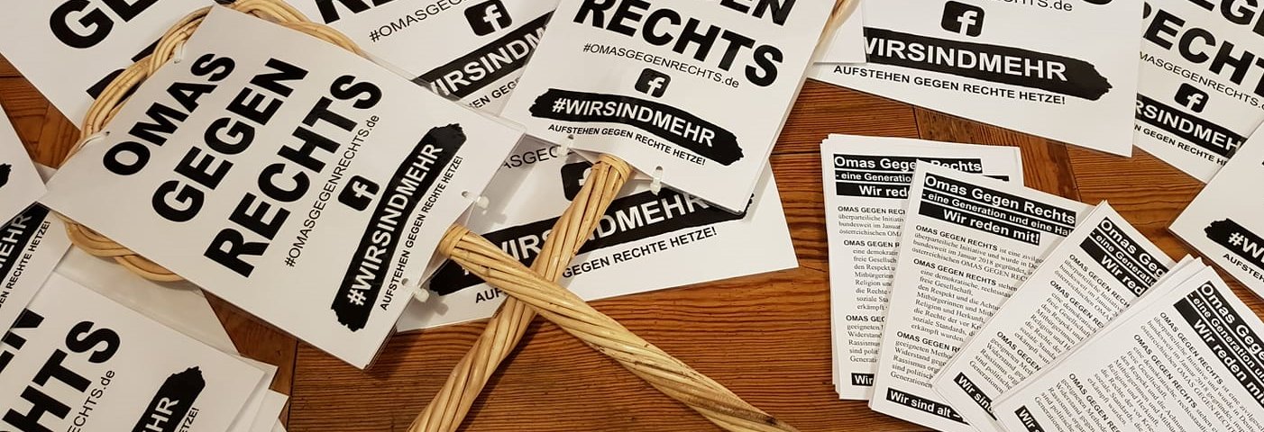 Omas gegen Rechts Saarland banner