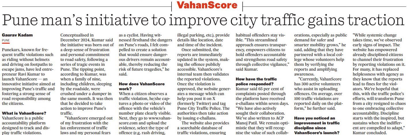 Vahan Score's banner