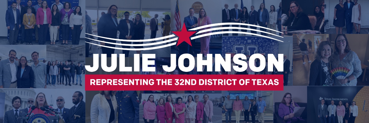 Congresswoman Julie Johnson banner
