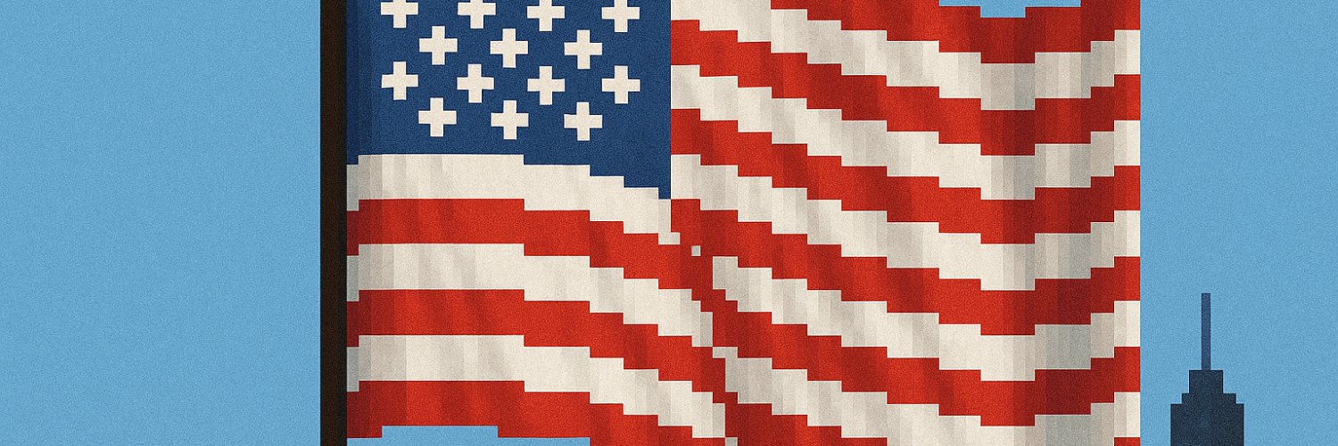 Pixel American banner