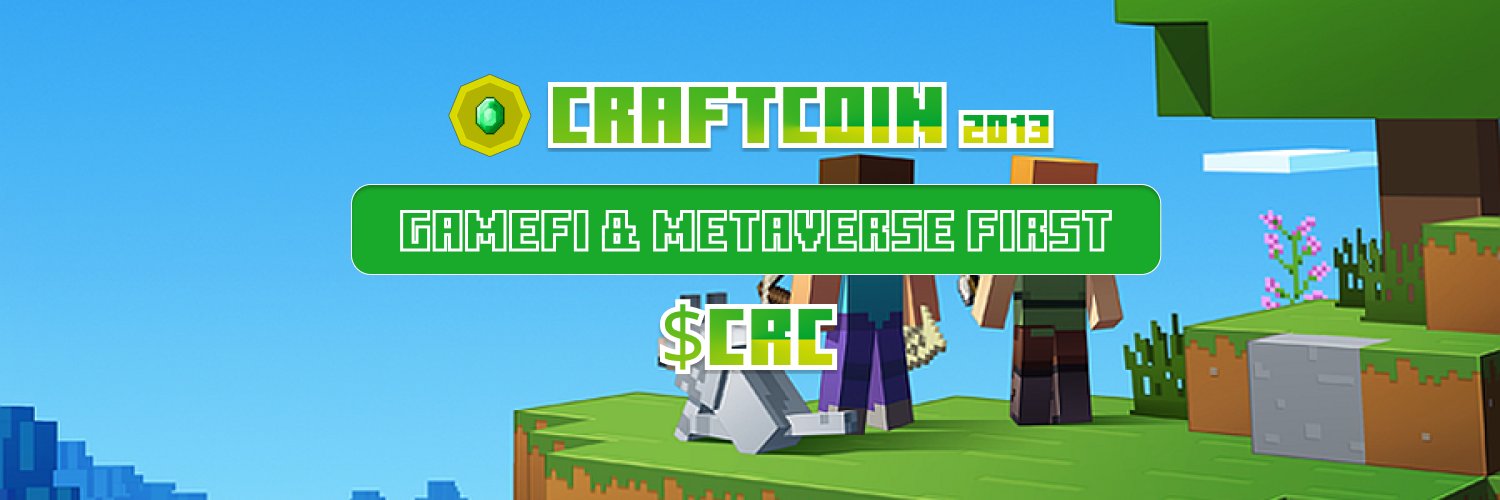 CraftCoin $CRC 🎮 banner