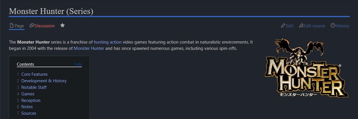 Monster Hunter Wiki banner