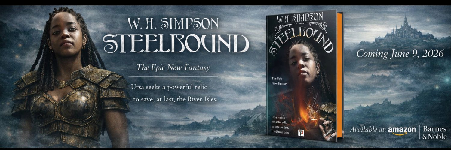 Author W.A. Simpson IS QUERYING. banner