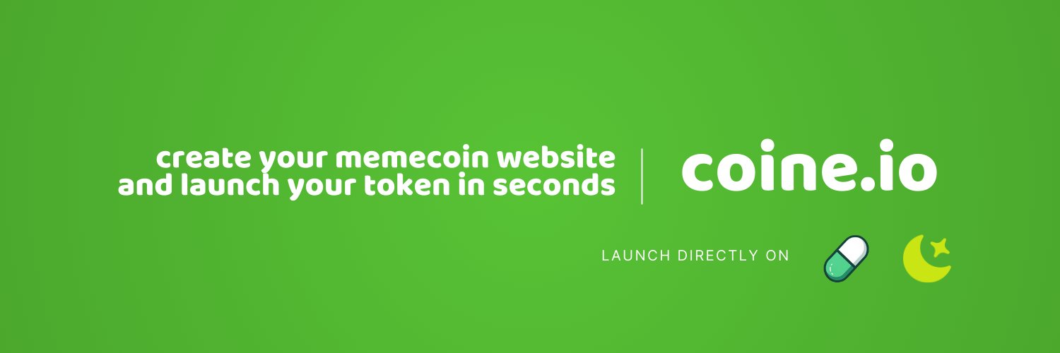 Coine | Memecoin Website Builder banner