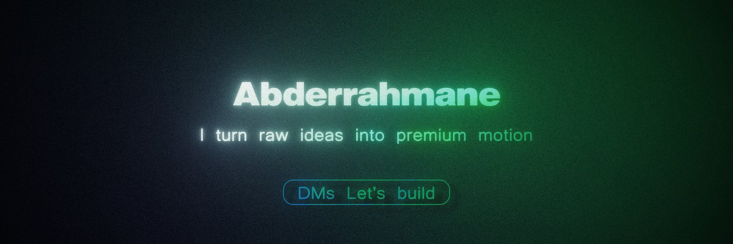 Abderrahmane | Video Editor banner