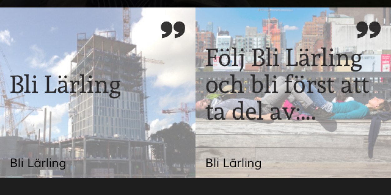 Bli Lärling banner