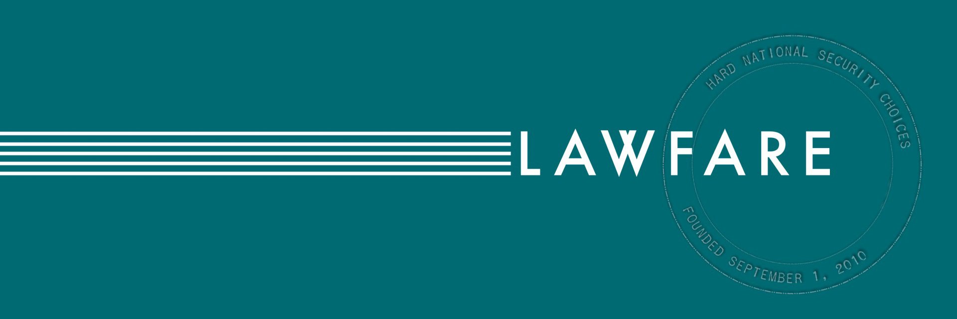 Lawfare's banner