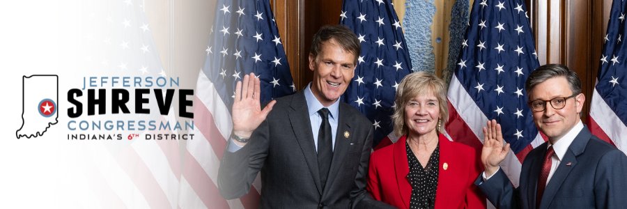Congressman Jefferson Shreve's banner