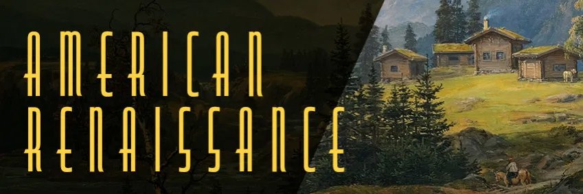 American Renaissance's banner