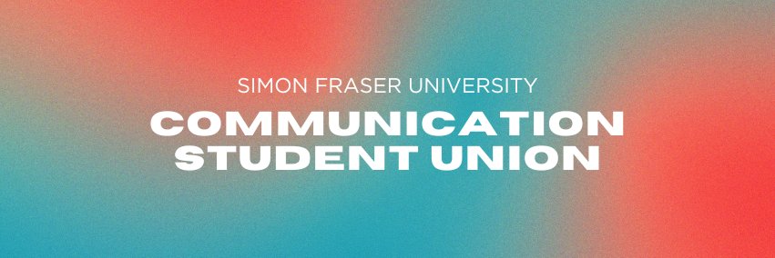 SFU School of Communication Student Union banner