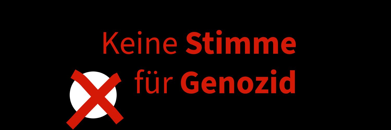 Keine Stimme für Genozid's banner