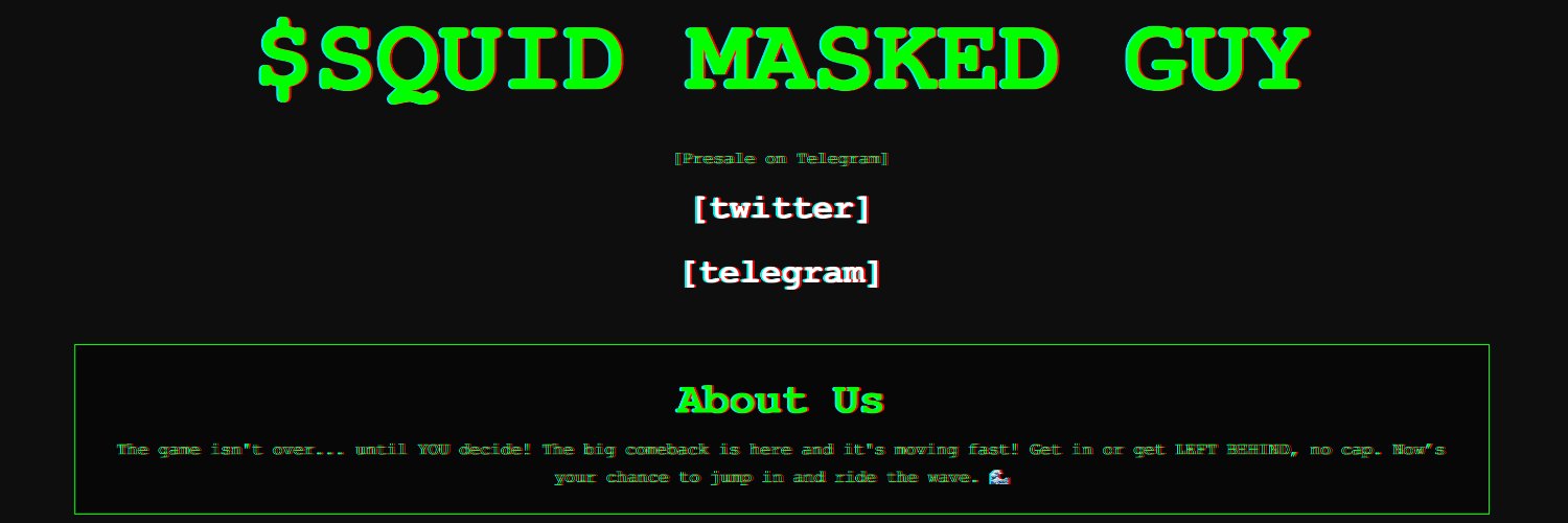 Squid Masked Guy banner