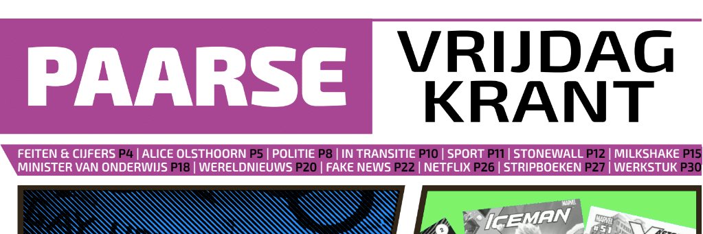 Paarse Vrijdag Krant 🏳️‍🌈 banner