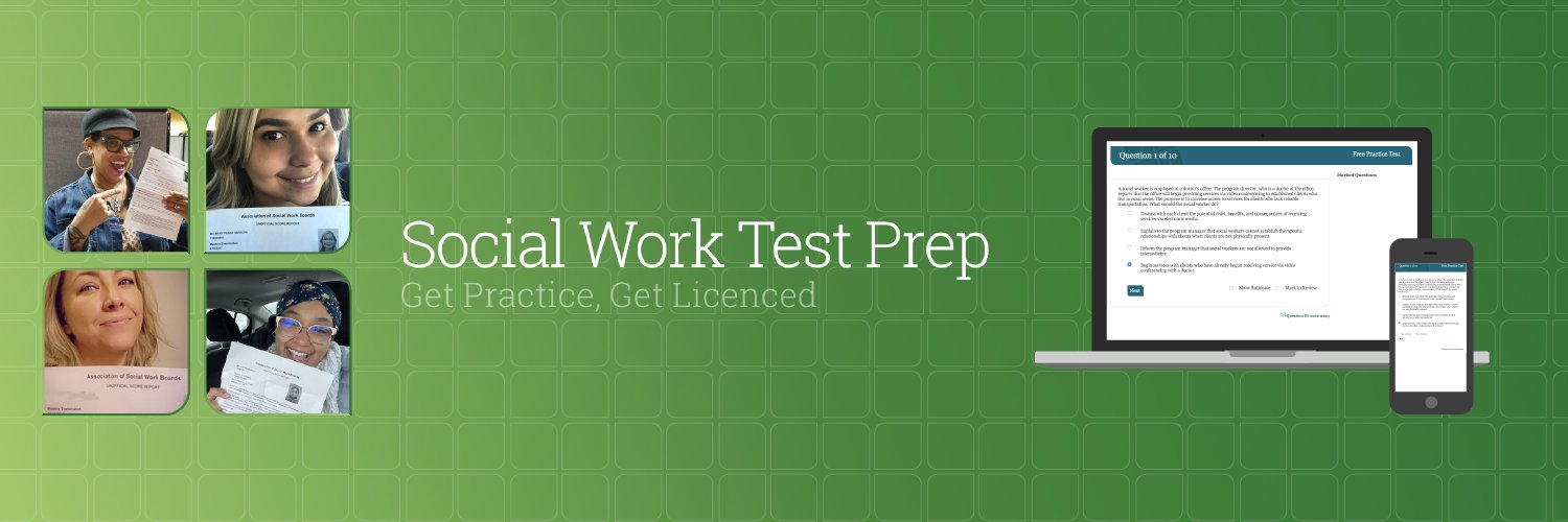 Social Work Test Prep banner
