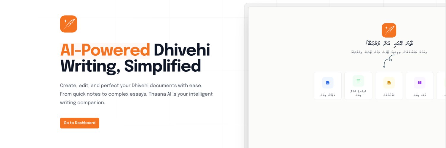 Thaana.ai's banner