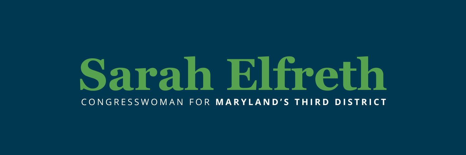 Congresswoman Sarah Elfreth's banner