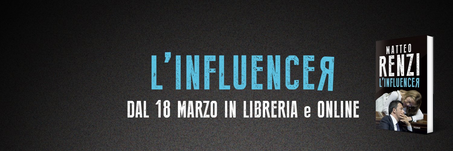 Matteo Renzi's banner