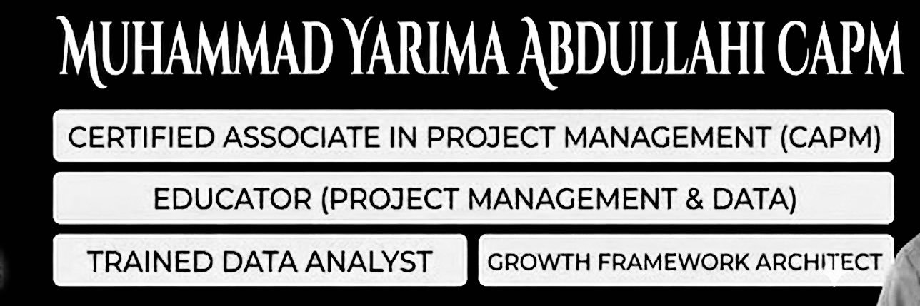 Muhammad Abdullahi Yarima CAPM banner