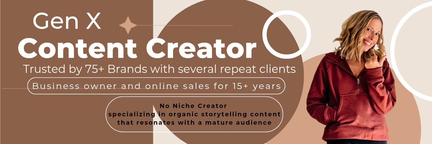 Heather|Gen X UGC creator banner