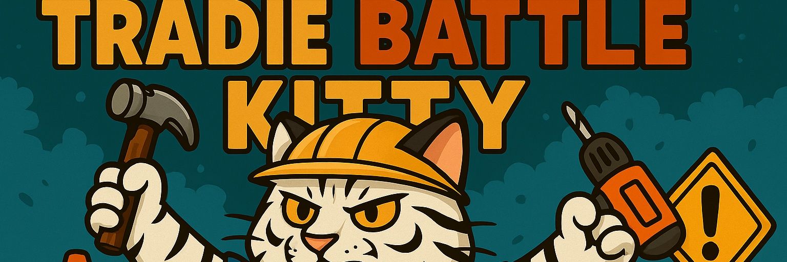 Tradie battle-kitty banner