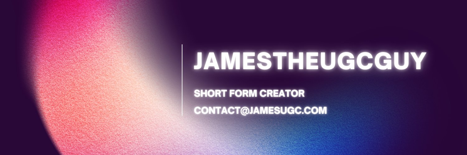 James | Male UGC Creator banner
